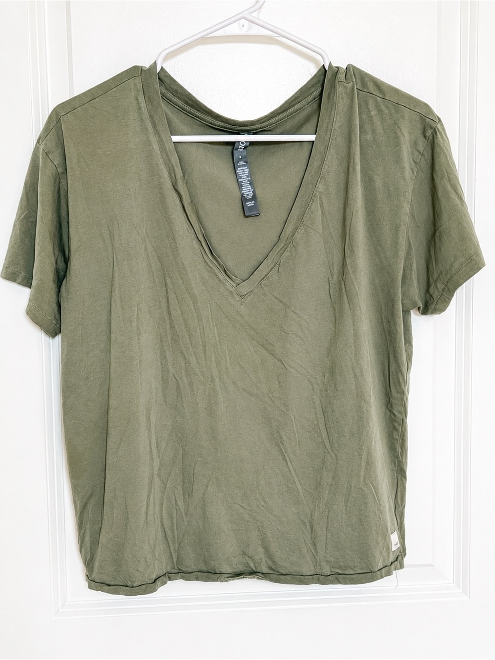 Vuori Olive Green V-Neck Short Sleeve Tee